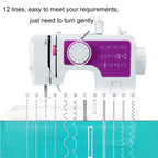 Multi-Functional Sewing Machine with 12 Stitches