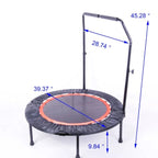 40 Inch Mini Exercise Trampoline For Adults Or Kids Indoor Fitness Rebounder Trampoline With Safety Pad Max. Load 300LBS