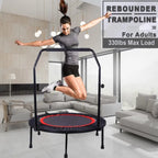 40 Inch Mini Exercise Trampoline For Adults Or Kids Indoor Fitness Rebounder Trampoline With Safety Pad Max. Load 300LBS